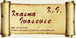 Krasna Ivošević vizit kartica